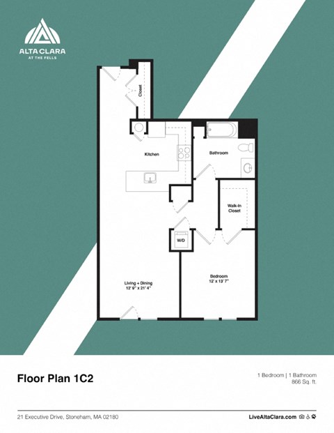floor plan of a 2 bedroom apartment